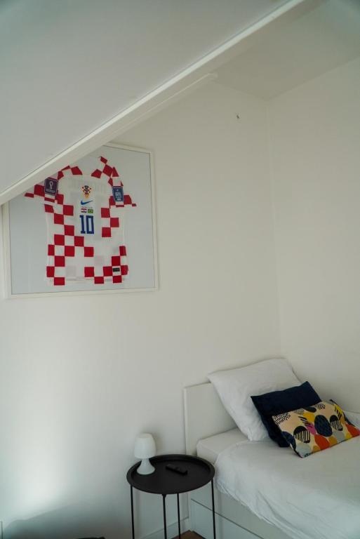 Croatia football shirt displayed in a bedroom