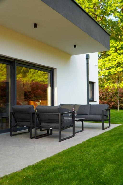 Outdoor sofa overlooking the garden