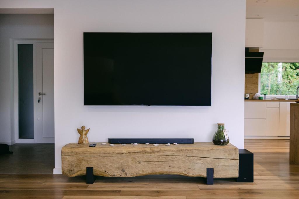 Television and seating area in the living room