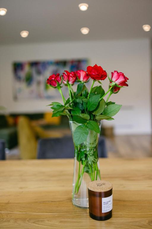 Flowers on the dining table