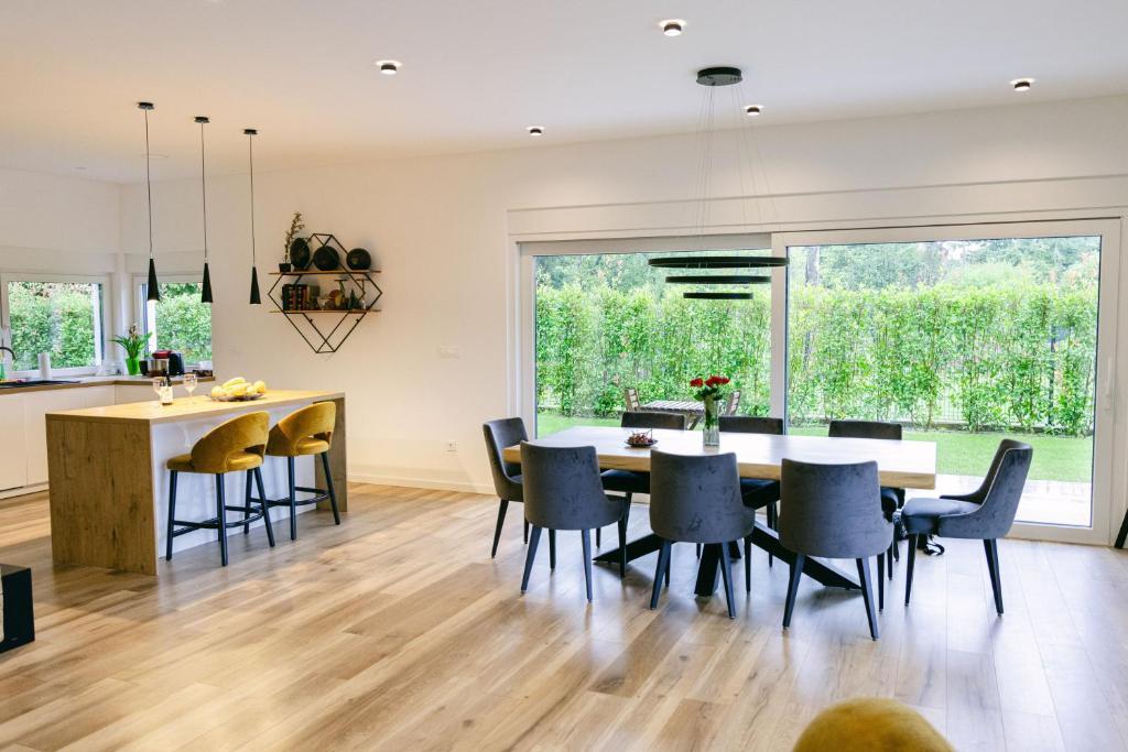 Open-plan living and dining room