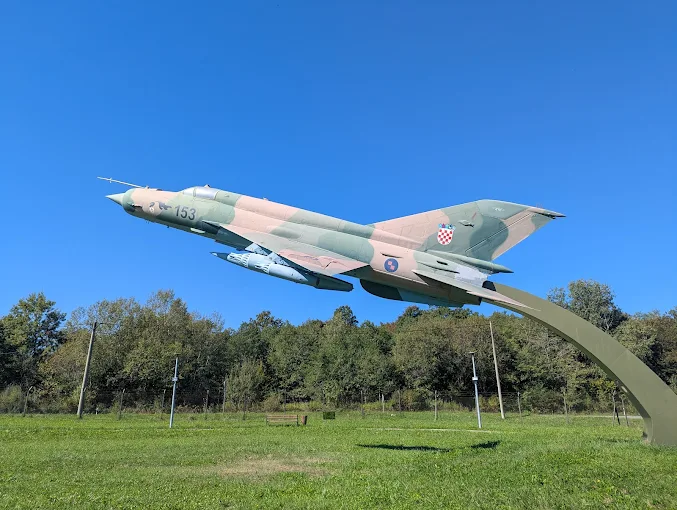 Memorial aircraft at the 153rd Brigade memorial area
